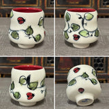 Lady Bugs & Leaves Tea Bowl (Free Shipping)