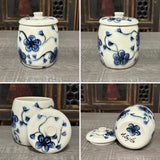 Blue Plumflower Jar (Free Shipping)