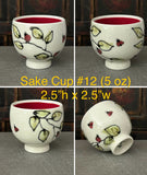 Lady Bugs & Leaves Sake Cup #12 (5 oz)