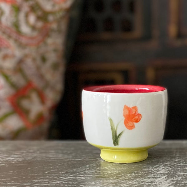 Tulip Sake Cup in Orange #13