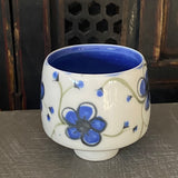 Blue Plumflower Tea Bowl #3