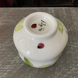 Bowl in Lady Bugs and Leaves #38