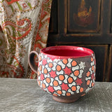 Geometric Mug in Red and Orange #4