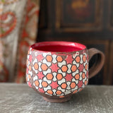 Geometric Mug in Red and Orange #4