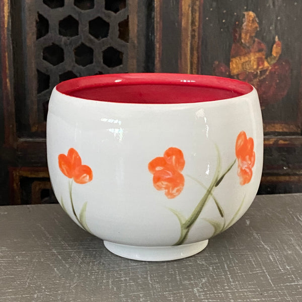 Bowl in Orange Tulips #37