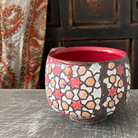 Geometric Mug in Red and Orange #1