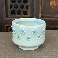 Tea bowl in Cherry Blossom Blue Celadon #8