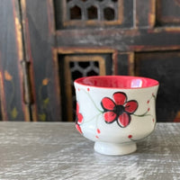 Plumflower Sake Cup in Red #64