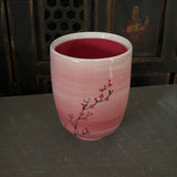 Tumbler in Red Cherry Blossoms  #27