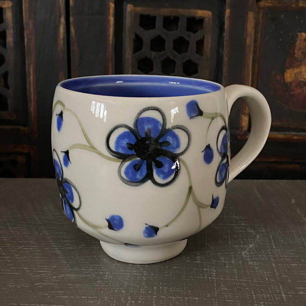 Blue Plumflower Mug #5