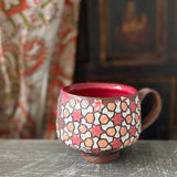 Geometric Mug in Red and Orange #3